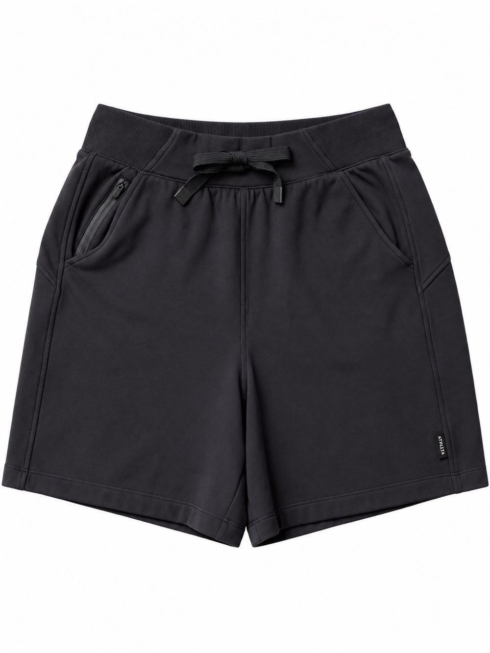 Athleta Black High Rise Drawstring Lounge Shorts Small Petite 6"